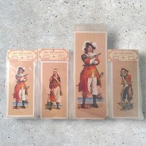 Vintage 1970s Art Treasures Pirate Prints Lot 4 NOS (Morgan, Lafitte, Kidd)